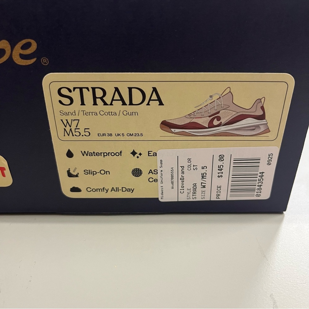 NIB Clove Strada Sneaker In Sand and Terra Cotta Multi Sizes - Picture 7 of 16